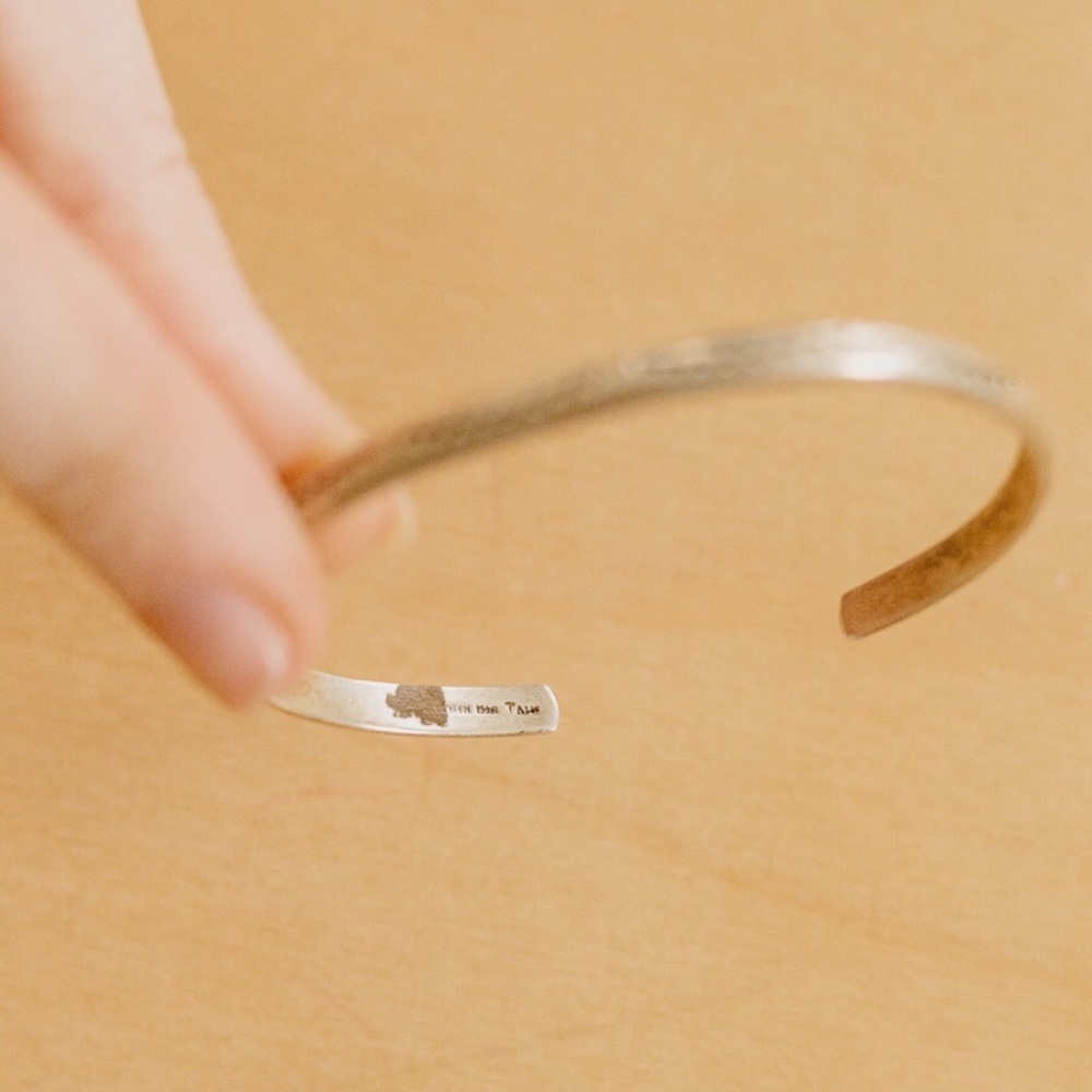 Artesian Metal Patterned Thin Cuff Bracelet - image 3